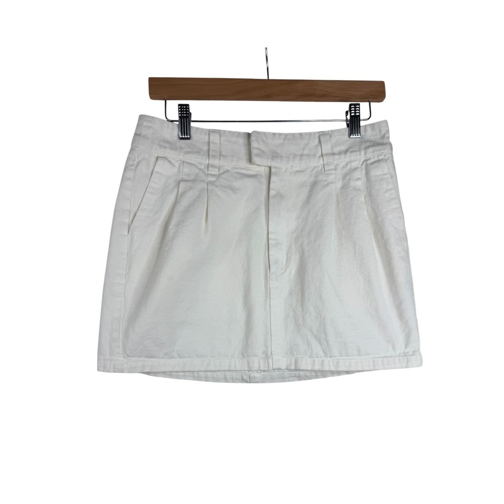 Free‎ People Denim Utility Skirt size 4 White